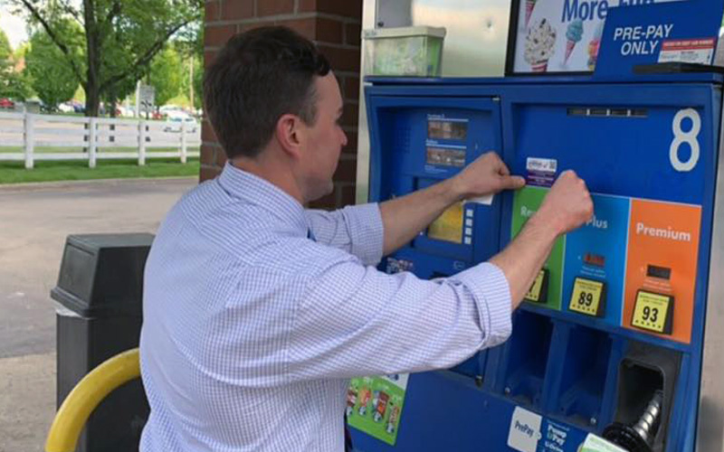 New Stickers to be Affixed to County Gas Pumps